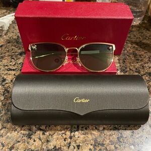 Cartier Panthere Sunglasses with Gold Frame New